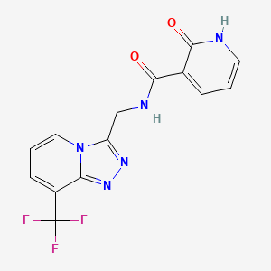 2-oxo-N-((8-(trifluoromethyl)-[1,2,4]triazolo[4,3-a]pyridin-3-yl)methyl)-1,2-dihydropyridine-3-carboxamide