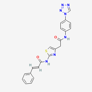 N-(4-(2-((4-(1H-tetrazol-1-yl)phenyl)amino)-2-oxoethyl)thiazol-2-yl)cinnamamide