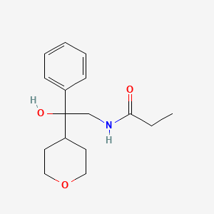 N-(2-hydroxy-2-phenyl-2-(tetrahydro-2H-pyran-4-yl)ethyl)propionamide