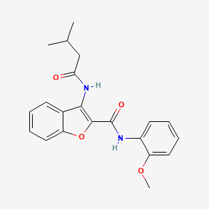 N-(2-methoxyphenyl)-3-(3-methylbutanamido)benzofuran-2-carboxamide