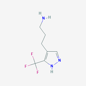 3-[3-(trifluoromethyl)-1H-pyrazol-4-yl]propan-1-amine