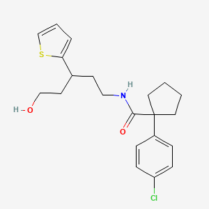 1-(4-chlorophenyl)-N-(5-hydroxy-3-(thiophen-2-yl)pentyl)cyclopentanecarboxamide