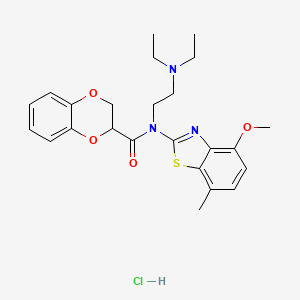 N-(2-(diethylamino)ethyl)-N-(4-methoxy-7-methylbenzo[d]thiazol-2-yl)-2,3-dihydrobenzo[b][1,4]dioxine-2-carboxamide hydrochloride