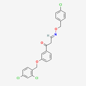 3-{3-[(2,4-dichlorobenzyl)oxy]phenyl}-3-oxopropanal O-(4-chlorobenzyl)oxime