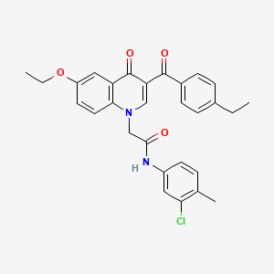 N-(3-chloro-4-methylphenyl)-2-(6-ethoxy-3-(4-ethylbenzoyl)-4-oxoquinolin-1(4H)-yl)acetamide