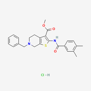 Methyl 6-benzyl-2-(3,4-dimethylbenzamido)-4,5,6,7-tetrahydrothieno[2,3-c]pyridine-3-carboxylate hydrochloride