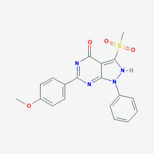 molecular formula C19H16N4O4S B243156 6-(4-methoxyphenyl)-3-methylsulfonyl-1-phenyl-2H-pyrazolo[3,4-d]pyrimidin-4-one 