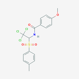 4-methoxy-N-(2,2,2-trichloro-1-tosylethyl)benzamide