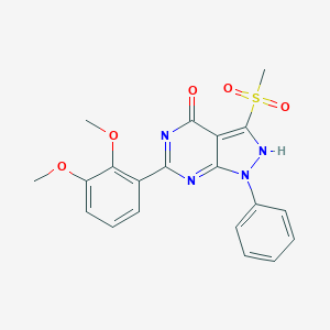 molecular formula C20H18N4O5S B243157 6-(2,3-dimethoxyphenyl)-3-methylsulfonyl-1-phenyl-2H-pyrazolo[3,4-d]pyrimidin-4-one 