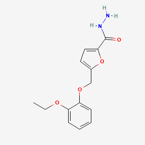 molecular formula C14H16N2O4 B2431570 5-((2-Ethoxyphenoxy)methyl)furan-2-carbohydrazide CAS No. 861433-53-6
