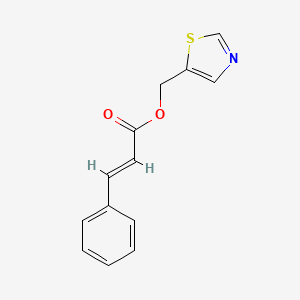 molecular formula C13H11NO2S B2431576 1,3-thiazol-5-ylmethyl (E)-3-phenyl-2-propenoate CAS No. 338981-72-9