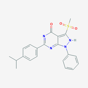 molecular formula C21H20N4O3S B243158 3-methylsulfonyl-1-phenyl-6-(4-propan-2-ylphenyl)-2H-pyrazolo[3,4-d]pyrimidin-4-one 
