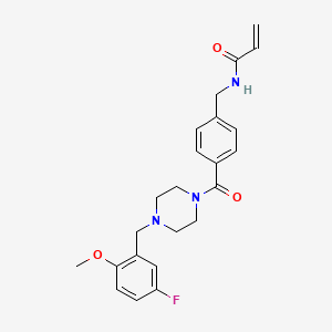 N-[(4-{4-[(5-fluoro-2-methoxyphenyl)methyl]piperazine-1-carbonyl}phenyl)methyl]prop-2-enamide