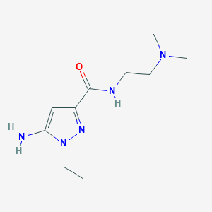 molecular formula C10H19N5O B2431644 5-amino-N-[2-(dimethylamino)ethyl]-1-ethyl-1H-pyrazole-3-carboxamide CAS No. 1224888-21-4