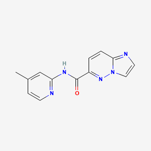 molecular formula C13H11N5O B2431657 N-(4-甲基吡啶-2-基)咪唑并[1,2-b]哒嗪-6-甲酰胺 CAS No. 2415632-61-8