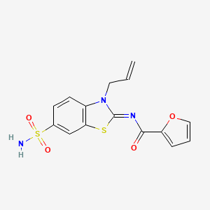 (Z)-N-(3-allyl-6-sulfamoylbenzo[d]thiazol-2(3H)-ylidene)furan-2-carboxamide