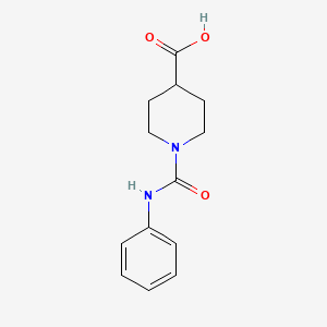 molecular formula C13H16N2O3 B2431670 1-(苯甲酰氨基甲酰基)哌啶-4-羧酸 CAS No. 147636-35-9