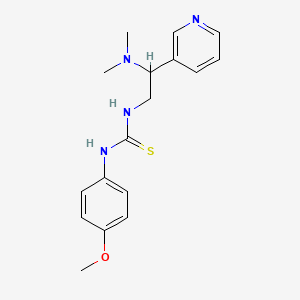 molecular formula C17H22N4OS B2431679 1-[2-(二甲氨基)-2-吡啶-3-基乙基]-3-(4-甲氧基苯基)硫脲 CAS No. 851946-11-7