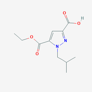 molecular formula C11H16N2O4 B2431682 5-Ethoxycarbonyl-1-(2-methylpropyl)pyrazole-3-carboxylic acid CAS No. 1946817-08-8