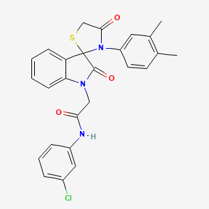 B2431693 N-(3-chlorophenyl)-2-(3'-(3,4-dimethylphenyl)-2,4'-dioxospiro[indoline-3,2'-thiazolidin]-1-yl)acetamide CAS No. 893786-54-4