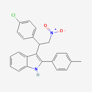 molecular formula C23H19ClN2O2 B2431718 3-[1-(4-chlorophenyl)-2-nitroethyl]-2-(4-methylphenyl)-1H-indole CAS No. 325474-02-0