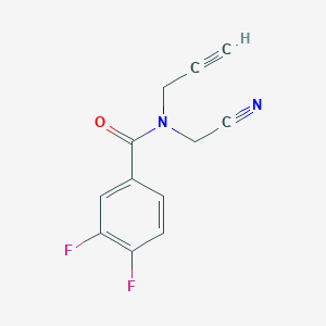 molecular formula C12H8F2N2O B2431756 N-(cyanomethyl)-3,4-difluoro-N-(prop-2-yn-1-yl)benzamide CAS No. 1808444-32-7