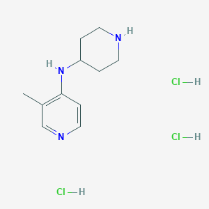 molecular formula C11H20Cl3N3 B2431757 3-Methyl-N-(piperidin-4-yl)pyridin-4-amine trihydrochloride CAS No. 1779125-11-9