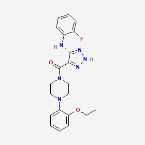 (4-(2-ethoxyphenyl)piperazin-1-yl)(5-((2-fluorophenyl)amino)-1H-1,2,3-triazol-4-yl)methanone