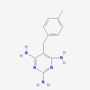 molecular formula C12H15N5 B243177 5-(4-Methylbenzyl)-2,4,6-pyrimidinetriamine 