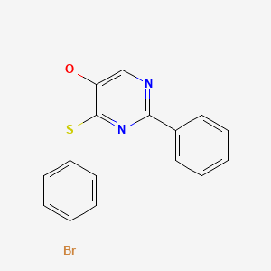 4-[(4-Bromophenyl)sulfanyl]-5-methoxy-2-phenylpyrimidine