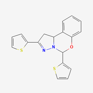 2,5-dithiophen-2-yl-5,10b-dihydro-1H-pyrazolo[1,5-c][1,3]benzoxazine