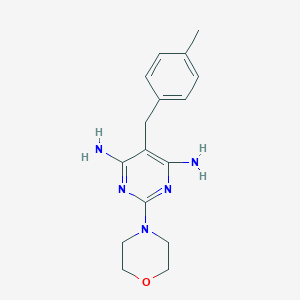 molecular formula C16H21N5O B243178 6-Amino-5-(4-methylbenzyl)-2-(4-morpholinyl)-4-pyrimidinylamine 