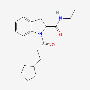 molecular formula C19H26N2O2 B2431791 1-(3-环戊基丙酰)-N-乙基吲哚啉-2-甲酰胺 CAS No. 1103515-25-8
