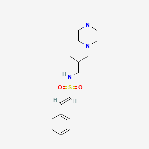 molecular formula C17H27N3O2S B2431795 (E)-N-[2-methyl-3-(4-methylpiperazin-1-yl)propyl]-2-phenylethenesulfonamide CAS No. 1356810-49-5