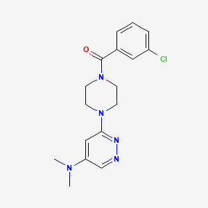 molecular formula C17H20ClN5O B2431816 (3-Chlorophenyl)(4-(5-(dimethylamino)pyridazin-3-yl)piperazin-1-yl)methanone CAS No. 1797719-52-8