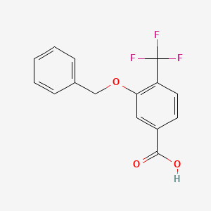 molecular formula C15H11F3O3 B2431818 3-(苄氧基)-4-(三氟甲基)苯甲酸 CAS No. 946007-74-5