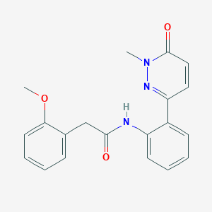 molecular formula C20H19N3O3 B2431819 2-(2-methoxyphenyl)-N-(2-(1-methyl-6-oxo-1,6-dihydropyridazin-3-yl)phenyl)acetamide CAS No. 1448076-89-8