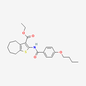 ethyl 2-[(4-butoxybenzoyl)amino]-5,6,7,8-tetrahydro-4H-cyclohepta[b]thiophene-3-carboxylate