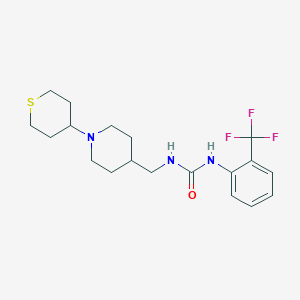 1-((1-(tetrahydro-2H-thiopyran-4-yl)piperidin-4-yl)methyl)-3-(2-(trifluoromethyl)phenyl)urea