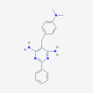 molecular formula C19H21N5 B243183 5-[4-(Dimethylamino)benzyl]-2-phenyl-4,6-pyrimidinediamine 