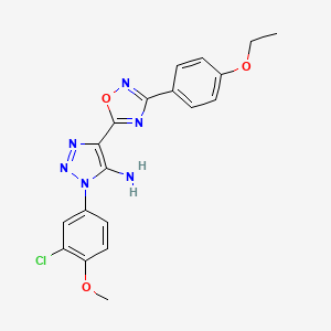 molecular formula C19H17ClN6O3 B2431830 1-(3-chloro-4-methoxyphenyl)-4-(3-(4-ethoxyphenyl)-1,2,4-oxadiazol-5-yl)-1H-1,2,3-triazol-5-amine CAS No. 899950-30-2