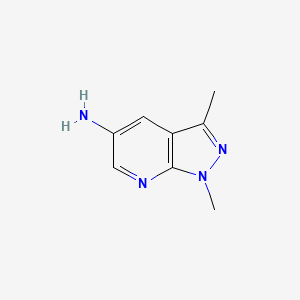 molecular formula C8H10N4 B2431861 1,3-二甲基-1H-吡唑并[3,4-b]吡啶-5-胺 CAS No. 19736-04-0