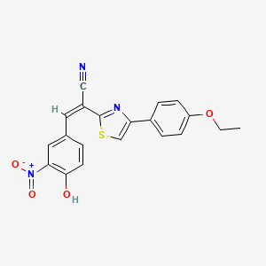 (Z)-2-(4-(4-ethoxyphenyl)thiazol-2-yl)-3-(4-hydroxy-3-nitrophenyl)acrylonitrile
