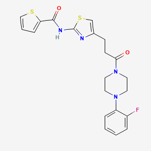 N-(4-(3-(4-(2-fluorophenyl)piperazin-1-yl)-3-oxopropyl)thiazol-2-yl)thiophene-2-carboxamide