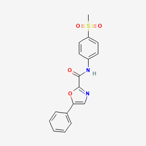 N-(4-(methylsulfonyl)phenyl)-5-phenyloxazole-2-carboxamide