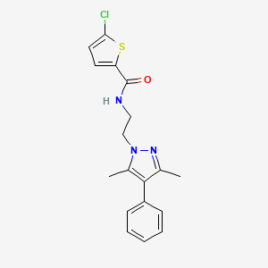 5-chloro-N-(2-(3,5-dimethyl-4-phenyl-1H-pyrazol-1-yl)ethyl)thiophene-2-carboxamide