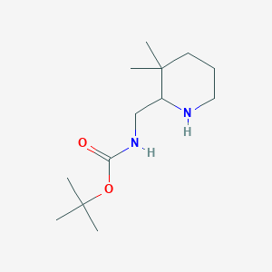 molecular formula C13H26N2O2 B2431894 Tert-butyl N-[(3,3-dimethylpiperidin-2-yl)methyl]carbamate CAS No. 1936681-12-7