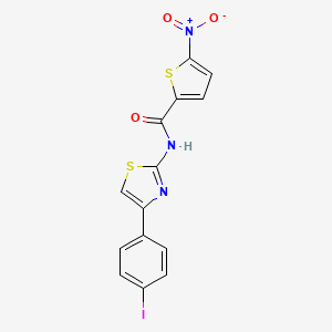 molecular formula C14H8IN3O3S2 B2431906 N-[4-(4-iodophenyl)-1,3-thiazol-2-yl]-5-nitrothiophene-2-carboxamide CAS No. 330201-06-4