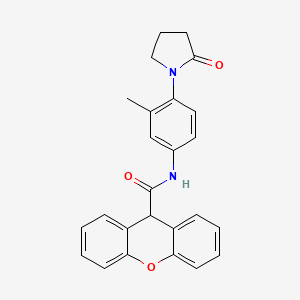 N-[3-methyl-4-(2-oxopyrrolidin-1-yl)phenyl]-9H-xanthene-9-carboxamide