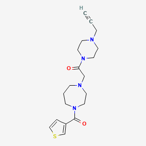 1-[4-(Prop-2-yn-1-yl)piperazin-1-yl]-2-[4-(thiophene-3-carbonyl)-1,4-diazepan-1-yl]ethan-1-one